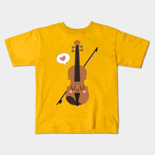 violin love Kids T-Shirt